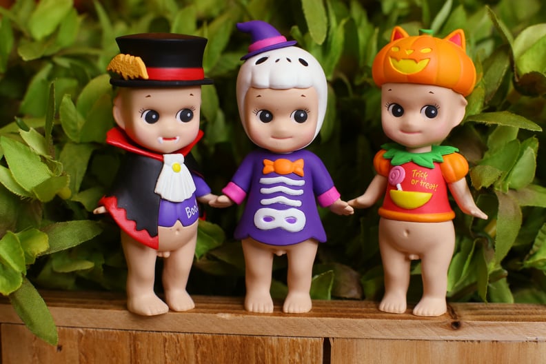 Limited edition Halloween-themed Sonny Angel dolls on display at LOG-ON, City Plaza in Tai Koo, Hong Kong.